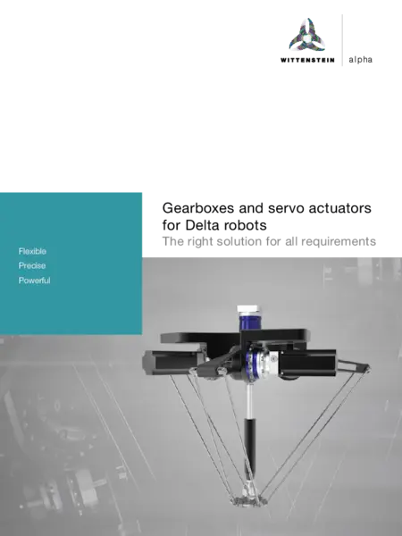Gearboxes and servo actuators for Delta robots