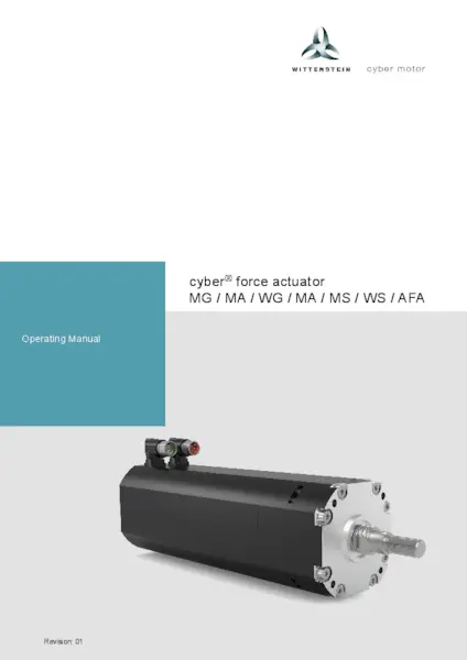 Operating manual cyber force actuator MG MA